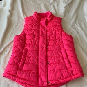 Hot Pink Puffer GAP Vest Size M